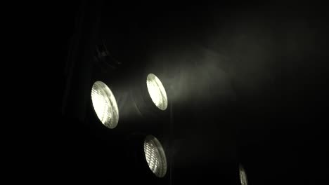 searchlights with flickering light create color music