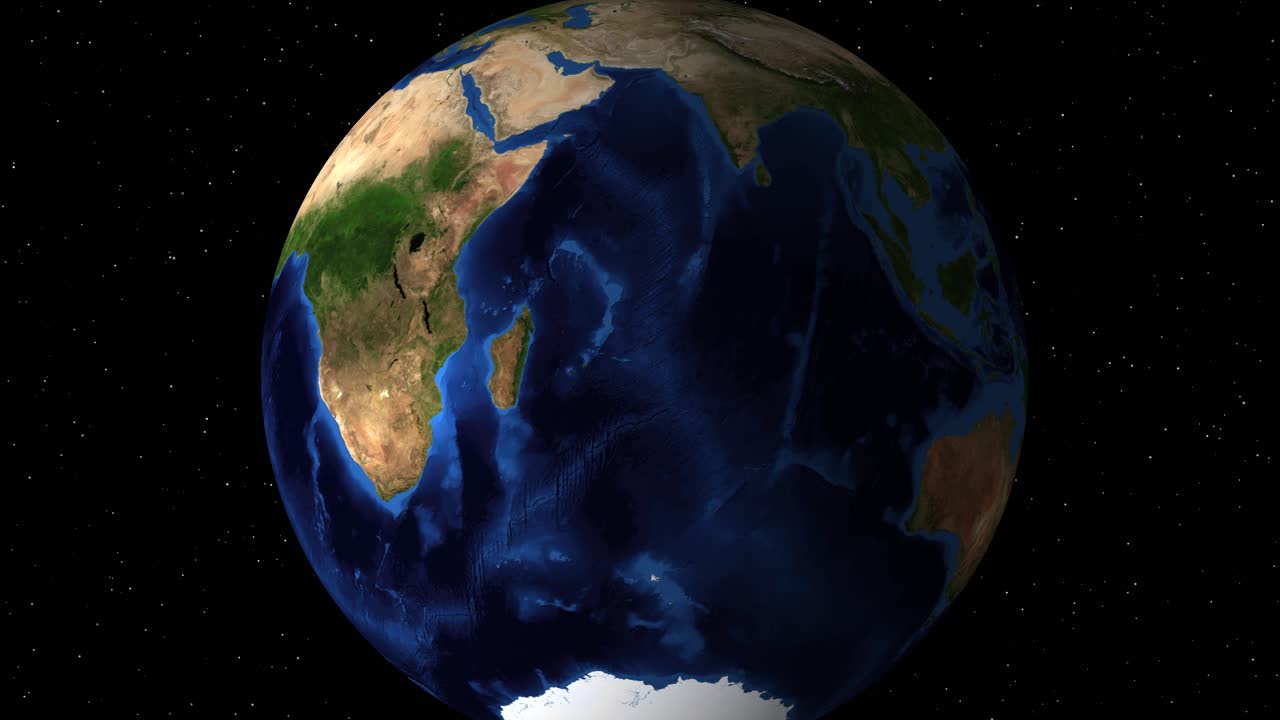 vista de cerca progresiva de sudáfrica desde el espacio