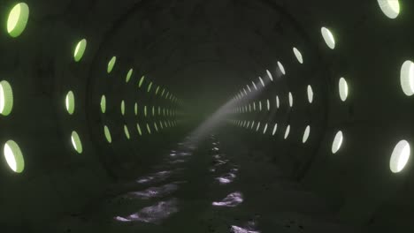 abstract futuristic concrete tunnel