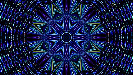 hermoso caleidoscopio abstracto que brilla, una luz radiante que regula los movimientos sutiles