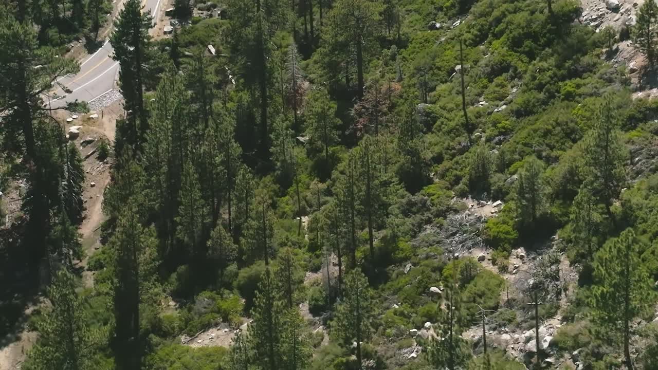 Viaggia lungo la strada vicino al Lago Tahoe in Nevada e California