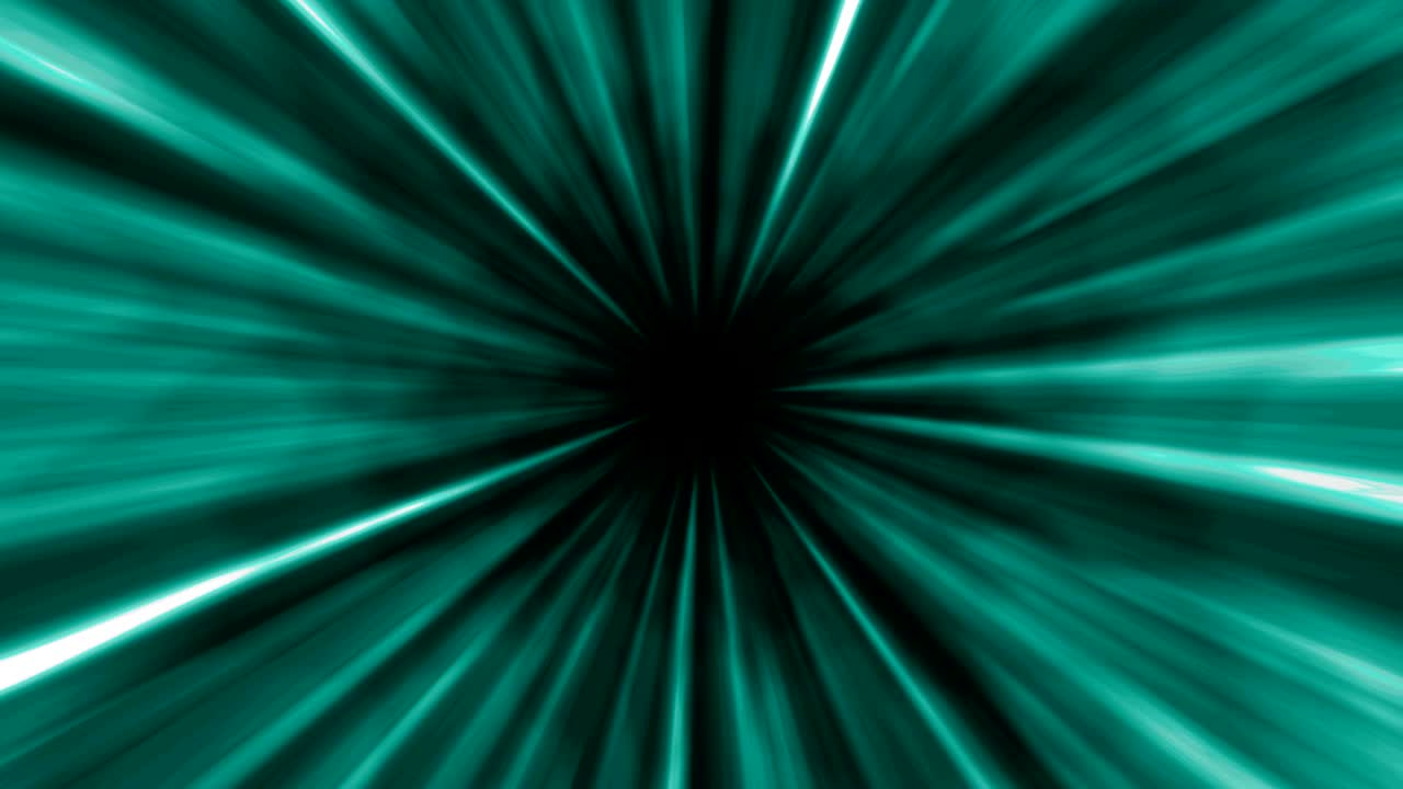 Flight through the futuristic blue green tunnel. Perpetual motion.