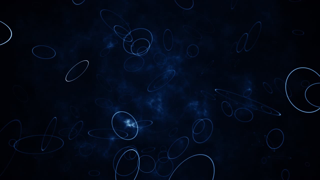 partículas de polvo azul abstracto luz bokeh títulos de movimiento bucle de fondo cinematográfico