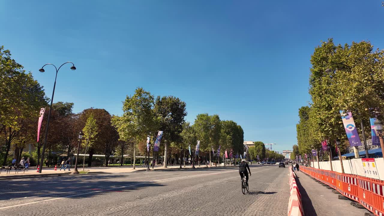 Champs-Élysées avenue Paris France view of Arc de Triomphe Europe travel