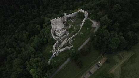 ruin pfeffingen top down orbit aerial