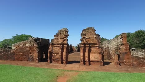 aerial view ruins of jesuit building, san ignacio in misiones