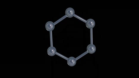 animation of 3d micro of molecules on black background