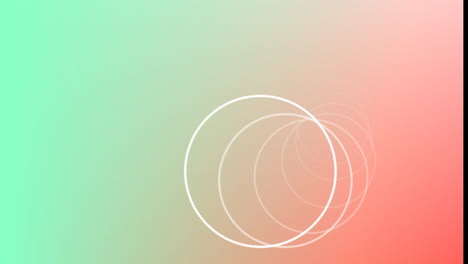 animation of white circles over green and orange background