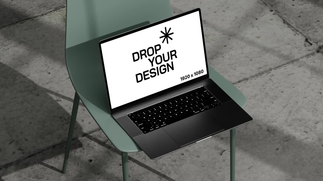 Mockup de pantalla de portátil