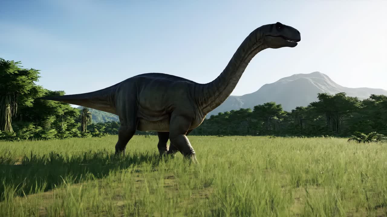 Sauropod Dinosaur in a Natural Habitat