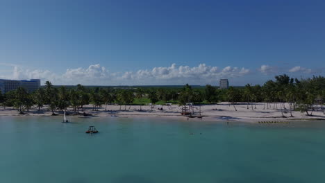 stunning aerial and ground footage of cabarete and punta cana beaches in the dominican republic. turquoise waters, swaying palms, and white sand capture the essence of a caribbean tropical paradise.