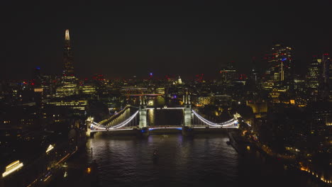 tower bridge at night, london skyline