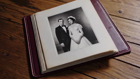 vintage wedding photo album