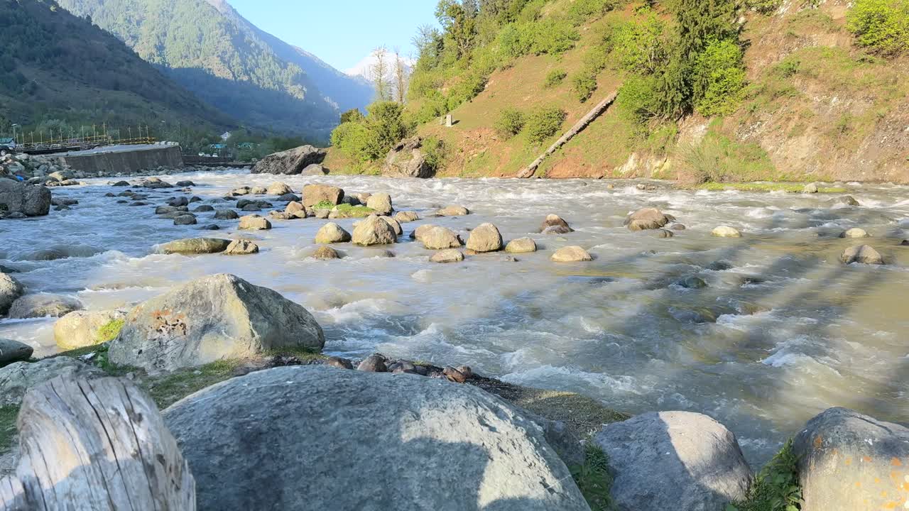 Pahalgam India, Empty Roads, Stalled Business, Fresh Waters and beautiful Village , no tourists walks in this beauty landscape.