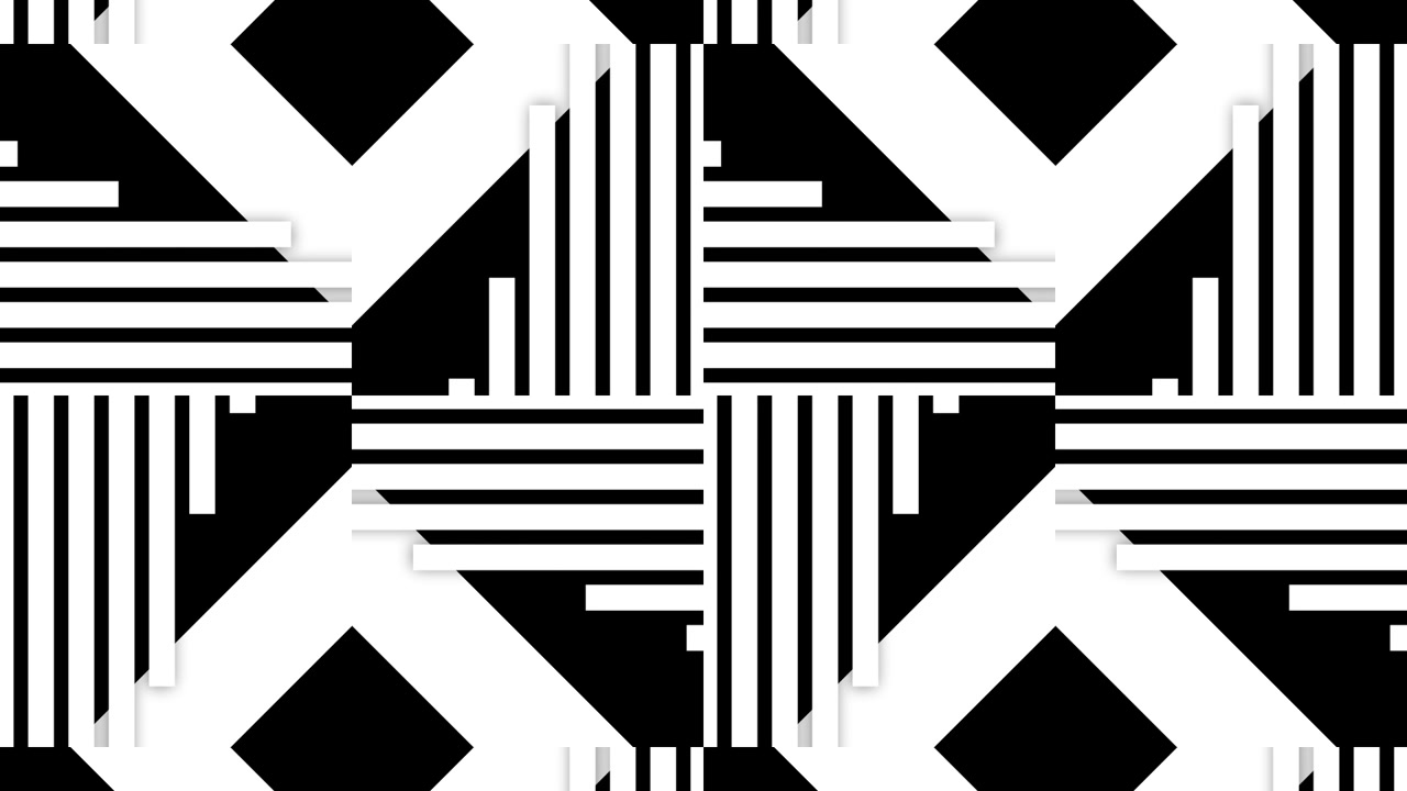 Dynamic Black and White Geometric Pattern with Shifting Stripes