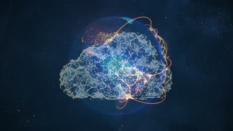 digital composite of the cloud technology