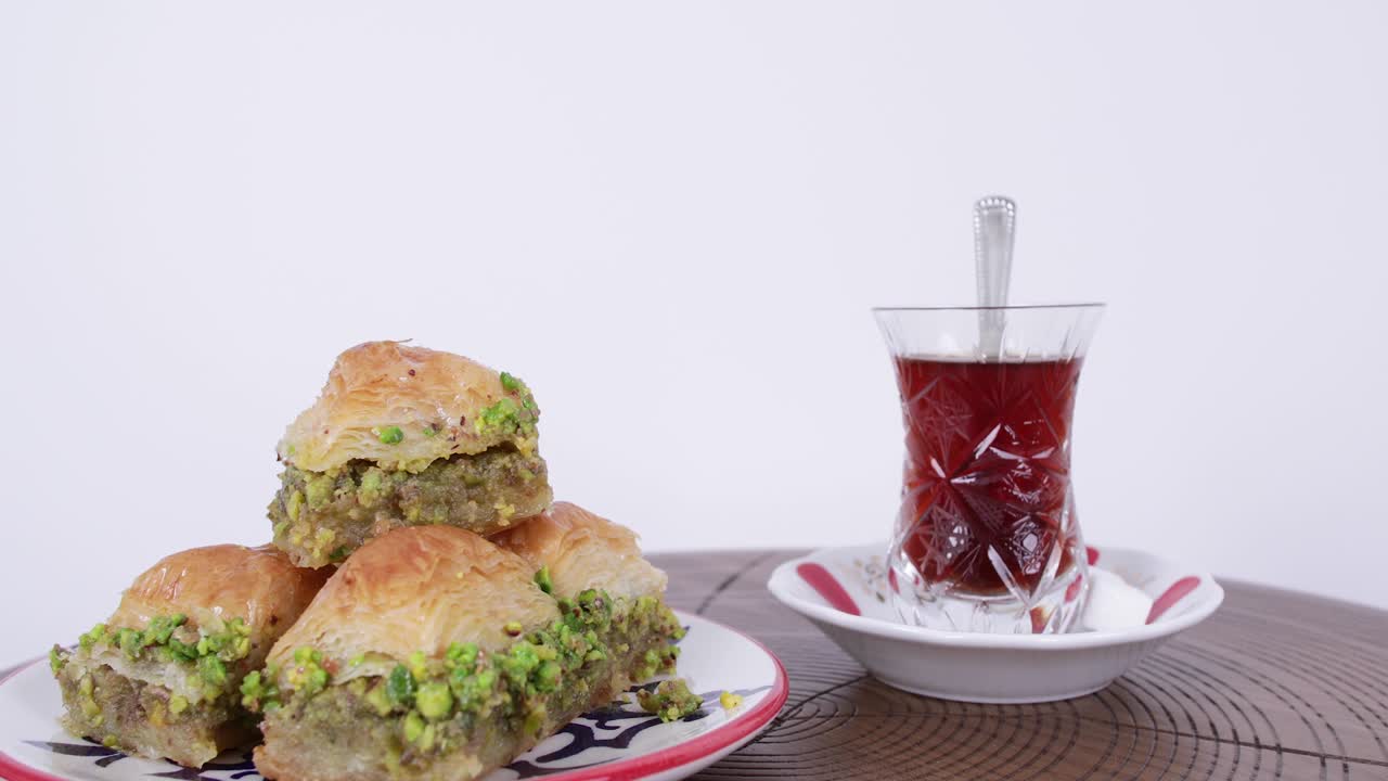 baklava and Turkish tea