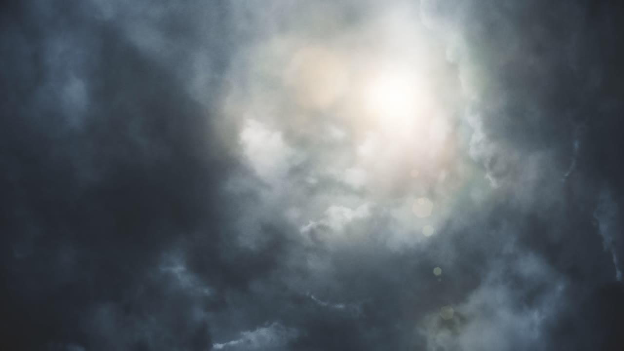 standpunkt sonnenlicht und atmosphäre in dicken wolken