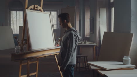 artist in an art studio