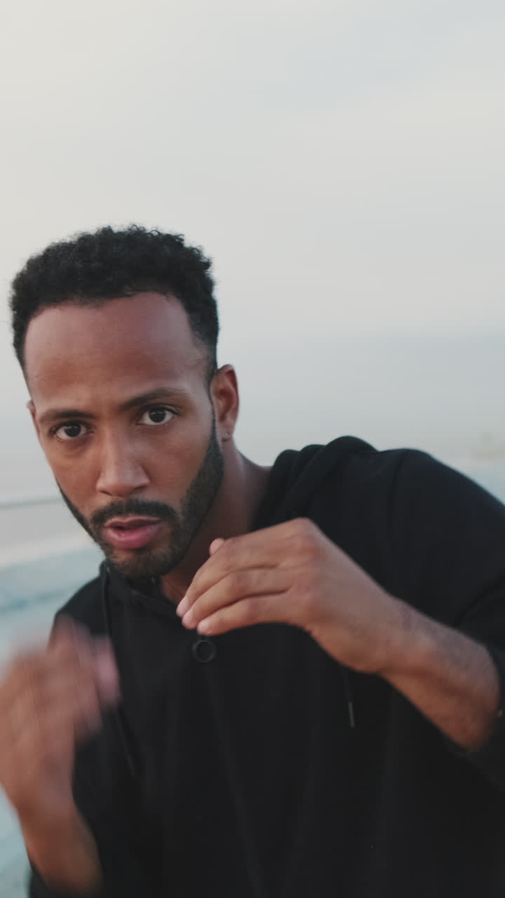 Man Boxing Outdoors