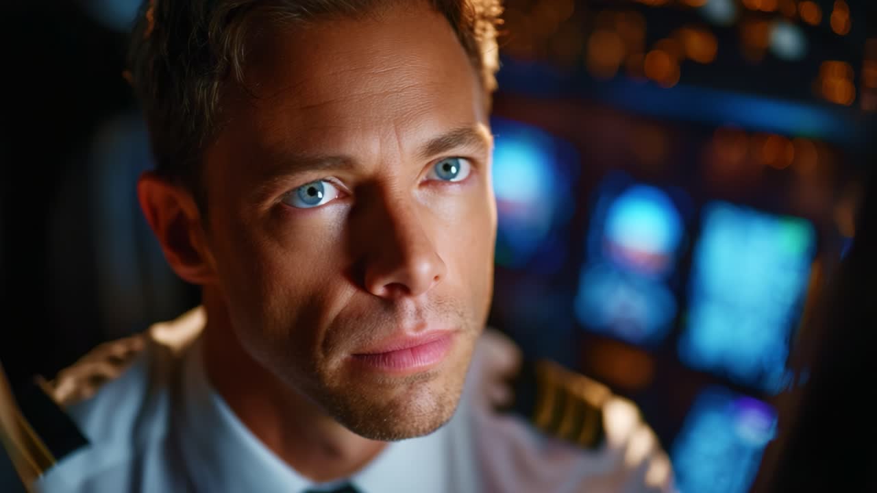Focused Pilot in Cockpit: Capturing the Intensity and Responsibility of Aviation Duty with Emphasis on Precision, Decision-Making, and Human Emotions