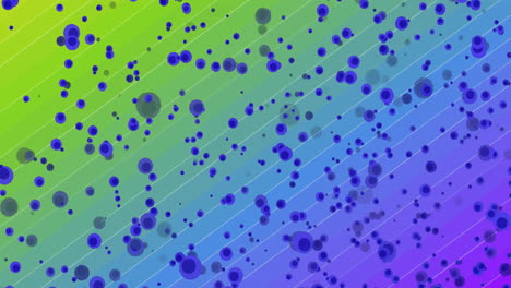 animación de manchas azules sobre un fondo de colores