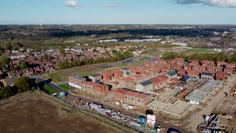los campos sajones canterbury construcción de viviendas panorámico de gran angular de izquierda a derecha