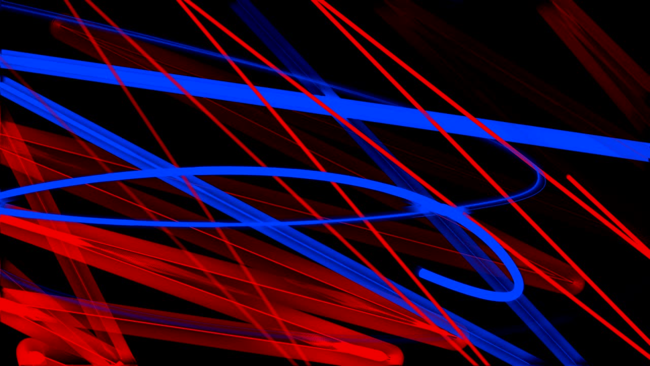 Red and Blue Chasing Light Beam Background Loop