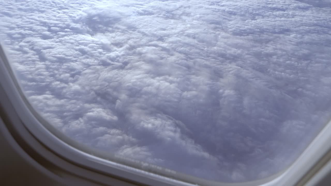 Clouds seen from an airplane window