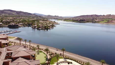 aerial view of lake las vegas