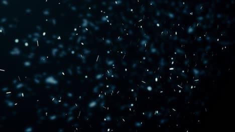 composición abstracta de chispas voladoras caóticas como una nieve en un invierno con profundidad de campo 4k