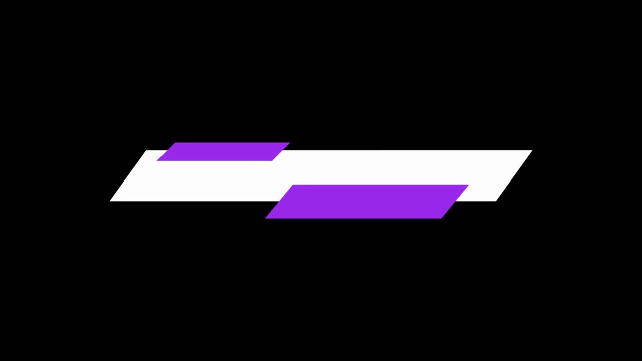 Moderne animeret Lower Third-grafik med lilla former