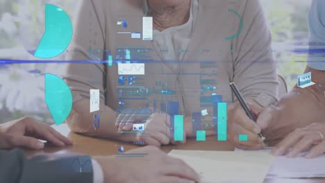 animación de estadísticas y procesamiento de datos sobre documentos de canto de personas mayores