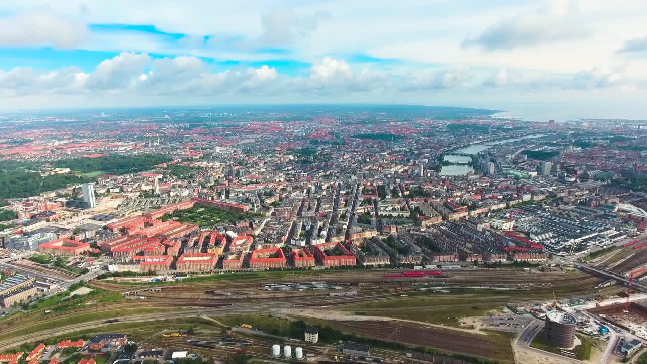 vista aérea de la ciudad sobre copenhague