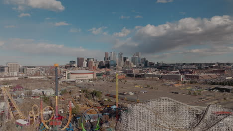 aerial view of downtown denver in the afternoon