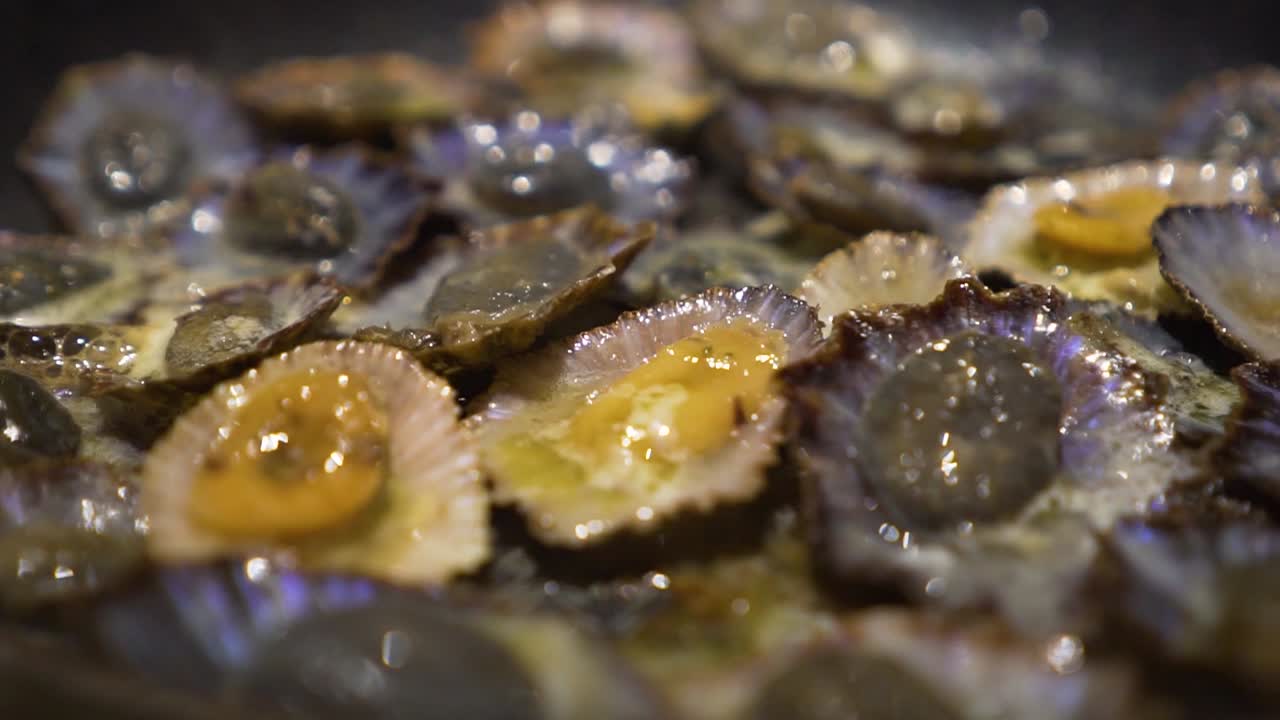 Grilled limpets, these are traditional appetizers from Madeira and Azores islands.