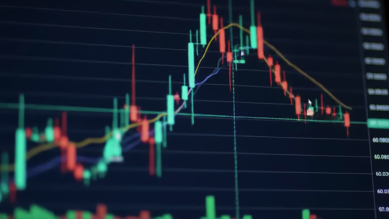 gráfico de velas del mercado de valores