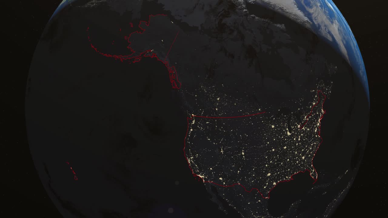 la tierra de los estados unidos kentucky noche