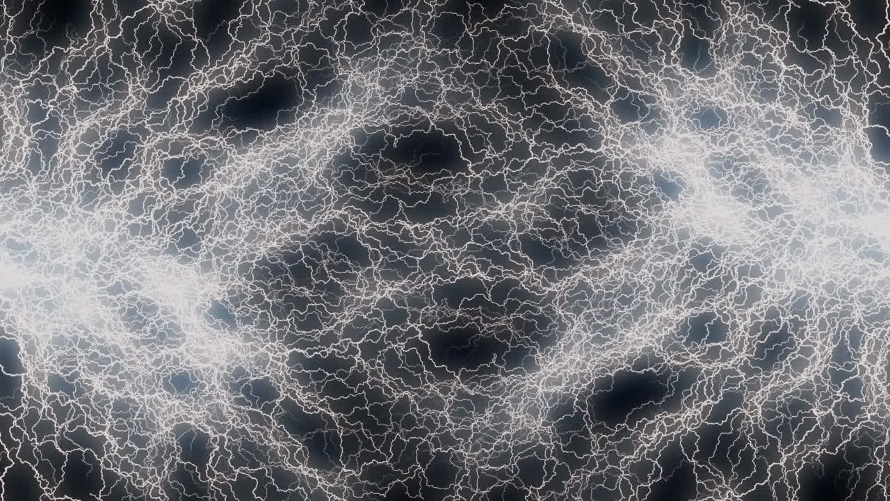 Abstract Electrical Arcs on Black Background