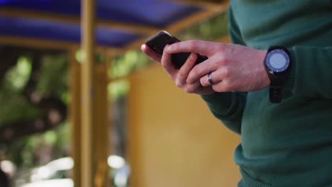 Albino-african-american-man-using-smartphone