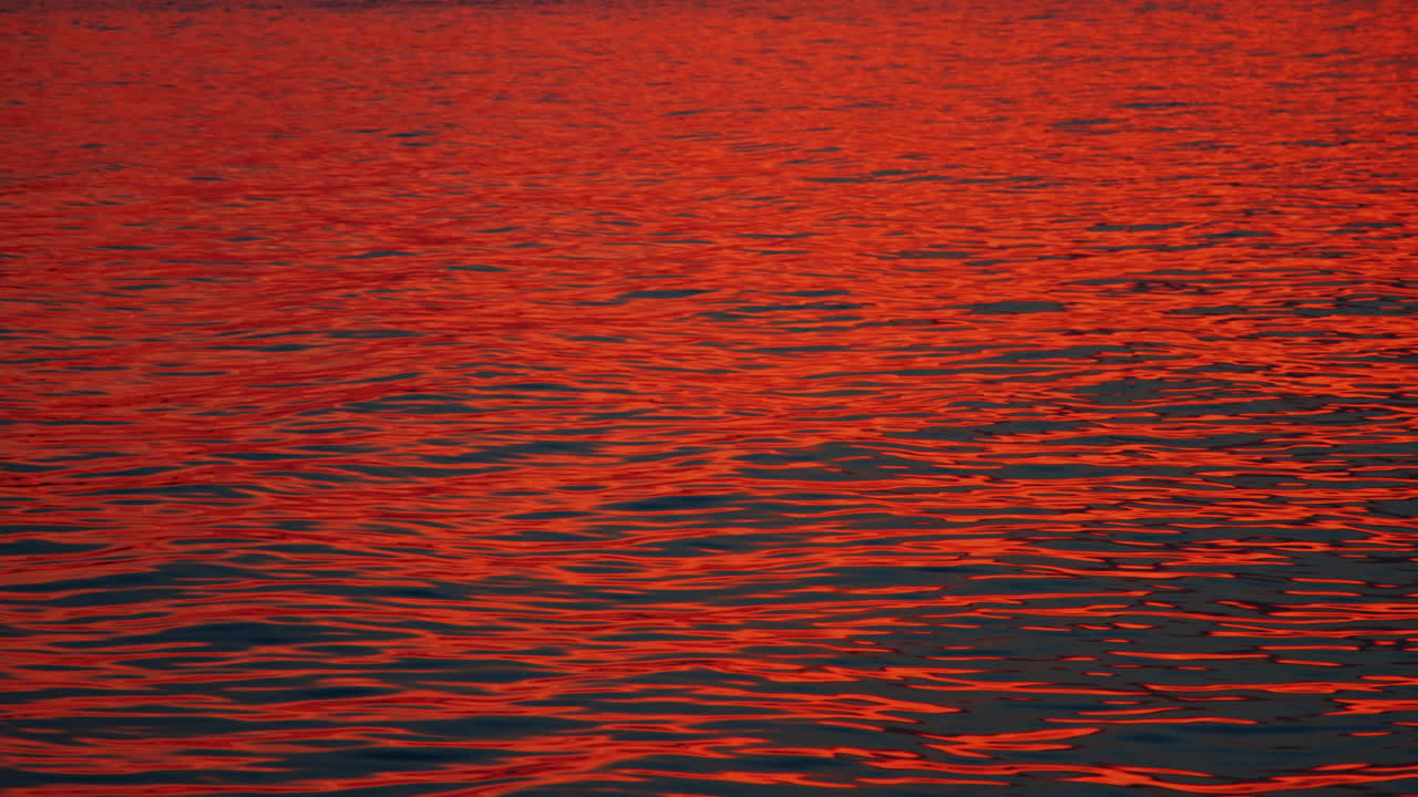 Red water at sunset