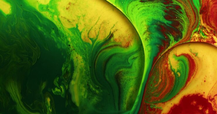 Tornado che emerge da colori liquidi