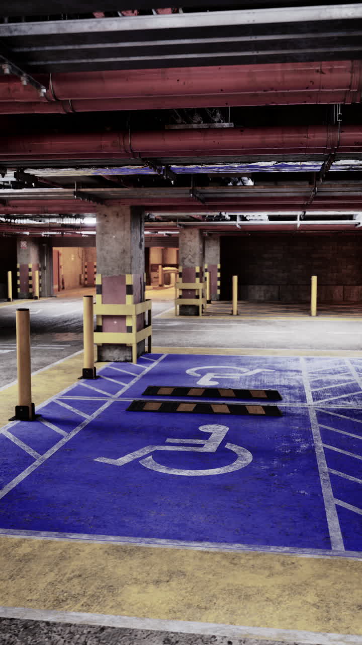 Handicapparkeringsplads i parkeringshus