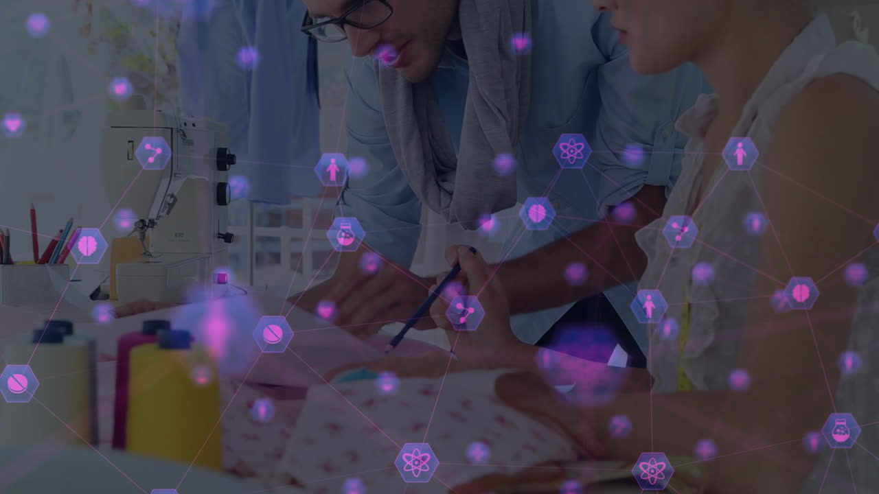 카우카스계 사업가들이 이야기하는 미디어 아이콘의 애니메이션