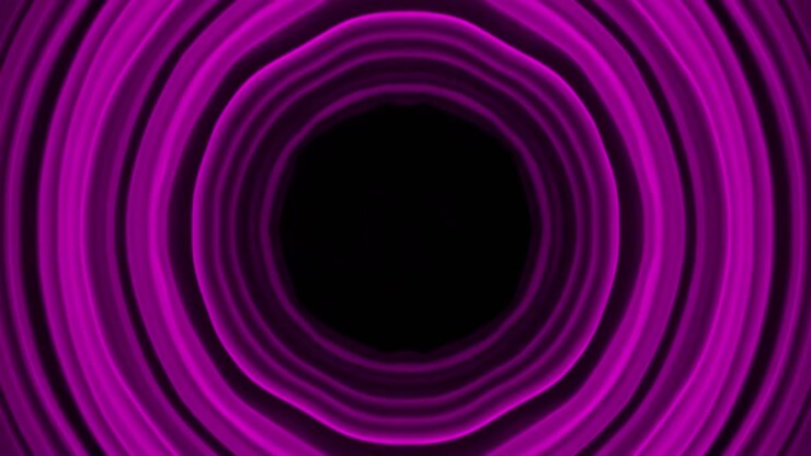 Círculos concéntricos púrpuras abstractos expandiéndose hacia afuera