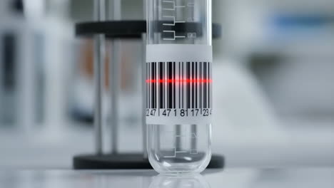 Barcode Scanning a Test Tube in a Laboratory Setting