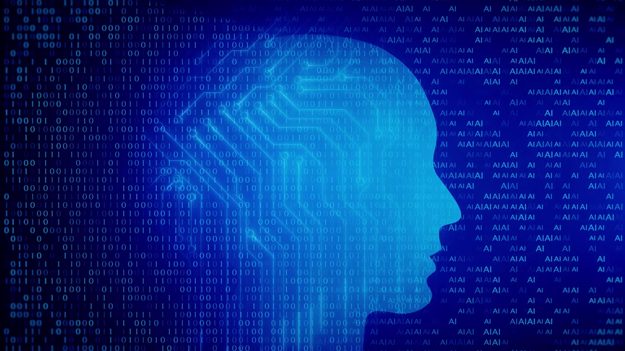 Futuristic human brain interface concept robotic system intellectual programming future human