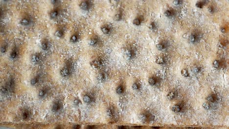 close-up view of crispbread