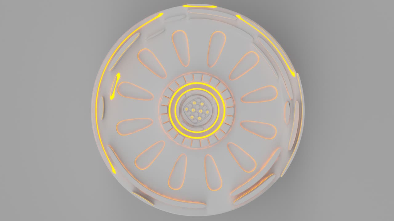 다채로운 빛나는 선을 가진 기술적 배경 루프