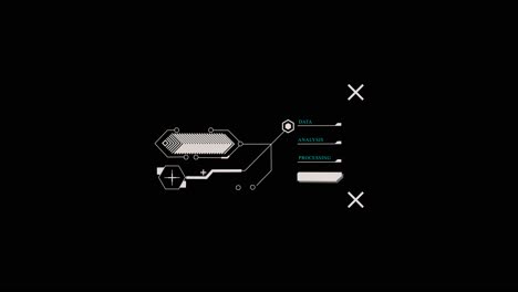 Abastract Hud callout panel on black background
